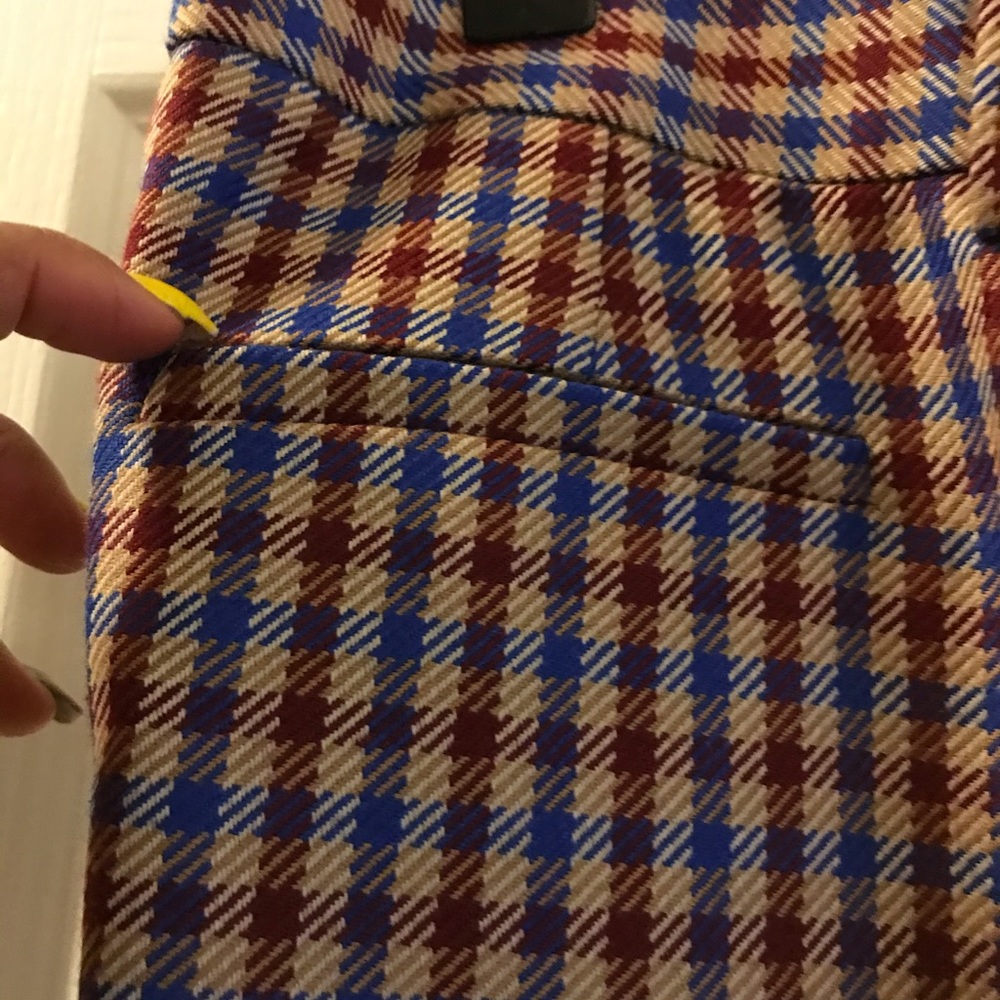 Tory Burch plaid slacks